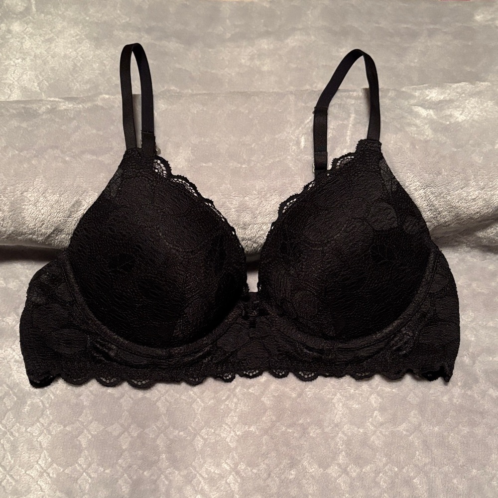 aerie Black Lace Underwire Bra